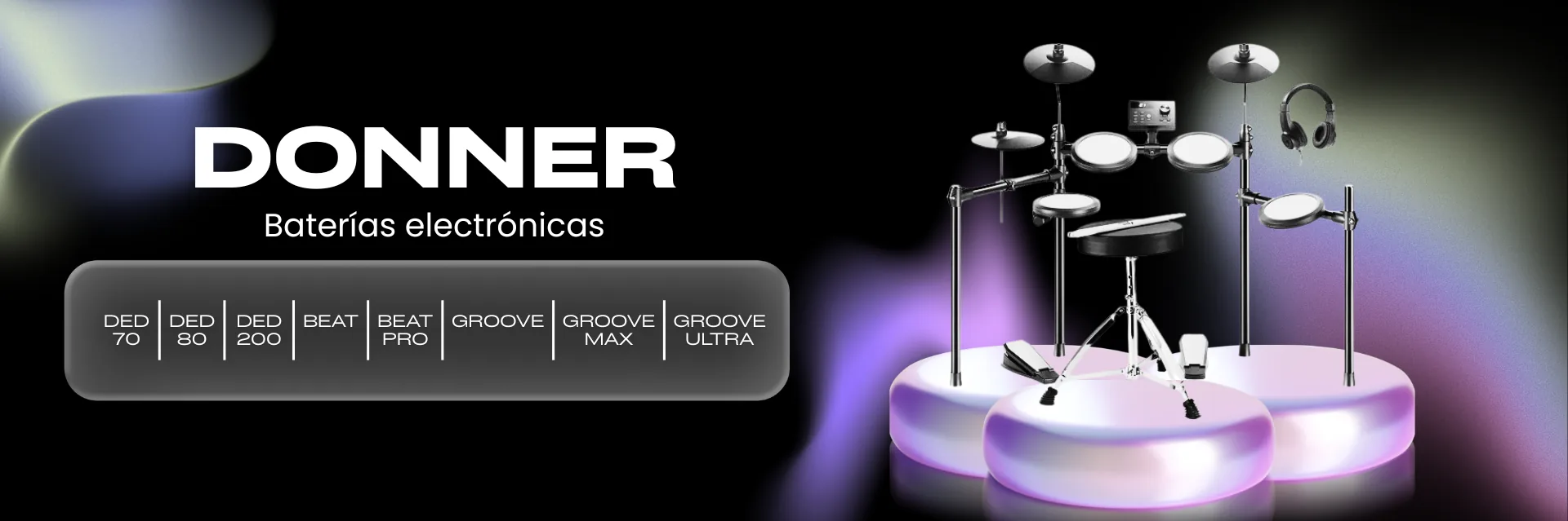 Baterias electronicas Donner: DED70, DED80, DED200, Beat y Groove