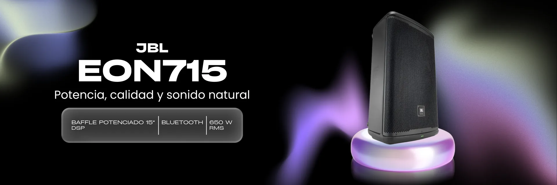 JBL EON715: bafle potenciado de 15 pulgadas, Bluetooth, 650 W RMS