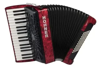 Acordeon Hohner Sserie Bravo Iii 72 Bajos Rojo A16632