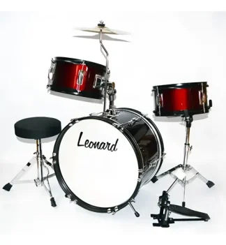 Leonard Mdj16 Bateria 3 Cuerpos Niños Bombo 16 Banqueta