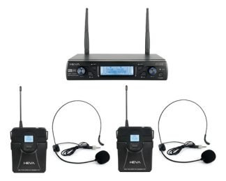Heva Cv312 Doble Microfono Vincha Inalambrico Uhf Estuche
