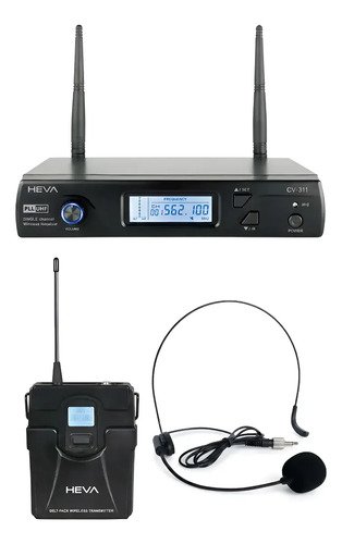 Heva Cv311 Microfono De Vincha Inalambrico Uhf Con Estuche