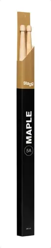 Palillos Para Bateria Stagg Maple 5a B Punta Madera Color Marrón Claro